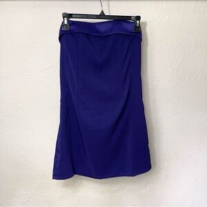 Chic Strapless Purple Foldover Tube Dress